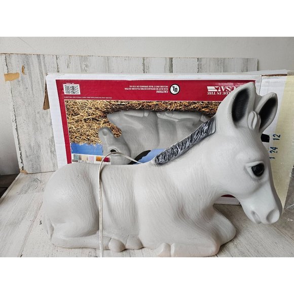 General foam Holiday General Foam Donkey Blow Mold Nativity Vintage